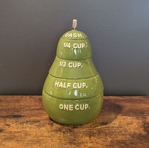 Rae Dunn Green Measuring Cups Set